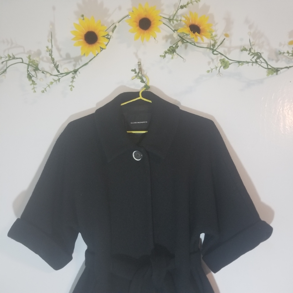 Club Monaco belted short sleeve coat